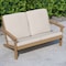 Flash Furniture Natural Cedar Poly Resin Loveseat-Cream Cushions JJ-C14022-BR-GG - alternate 4